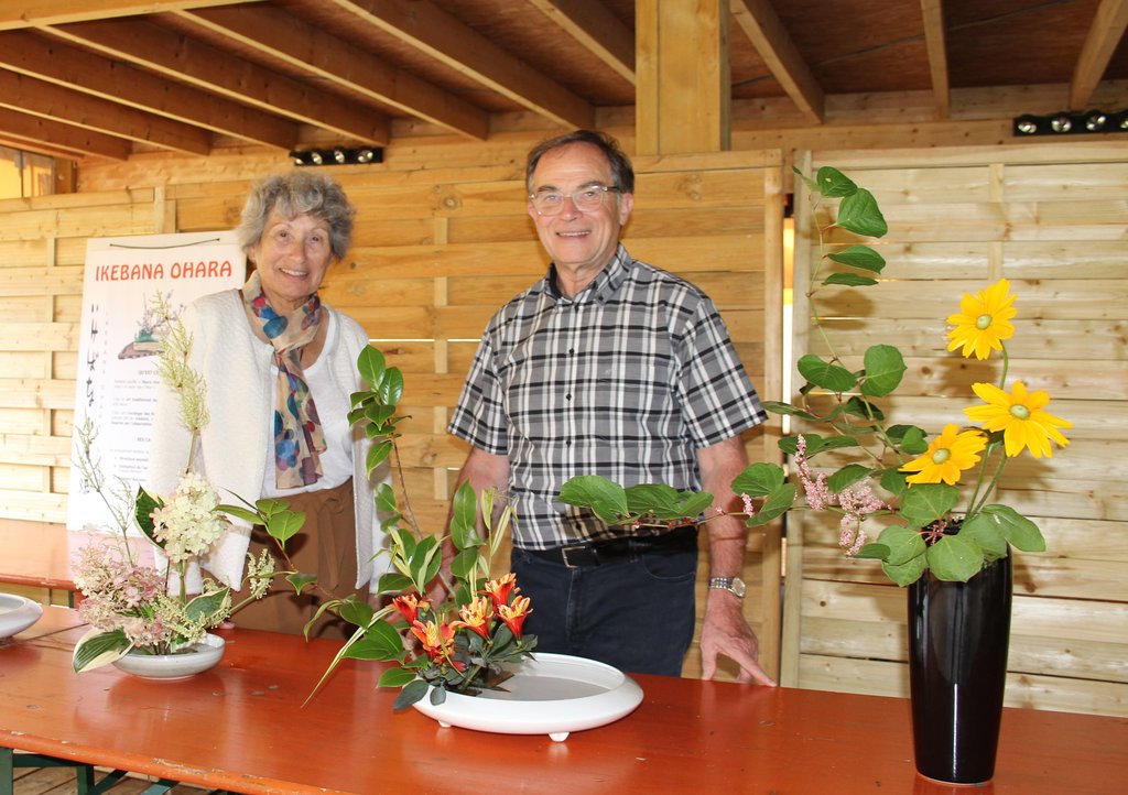 Ikebana, Art floral japonais - Bonsaï - Peinture aux Jardins des Renaudies