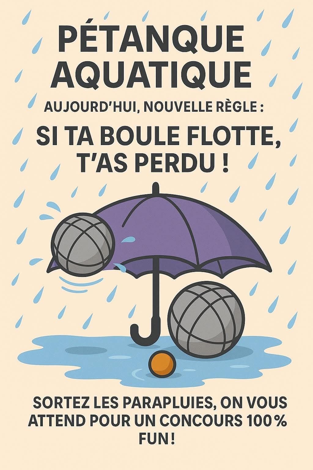 Avec beaucoup d'humour concours de pétanque