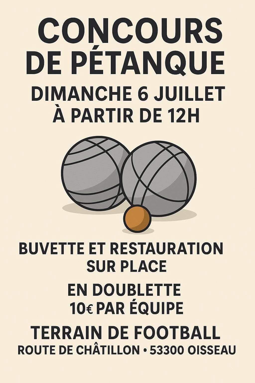 Concours de pétanque